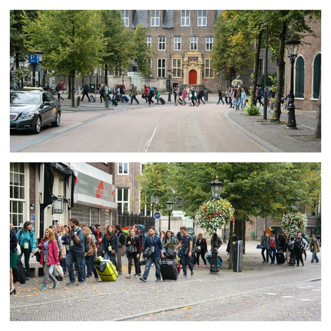 tourists in Utrecht