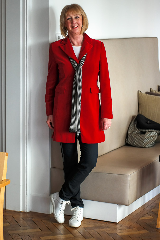 Red velvet jacket