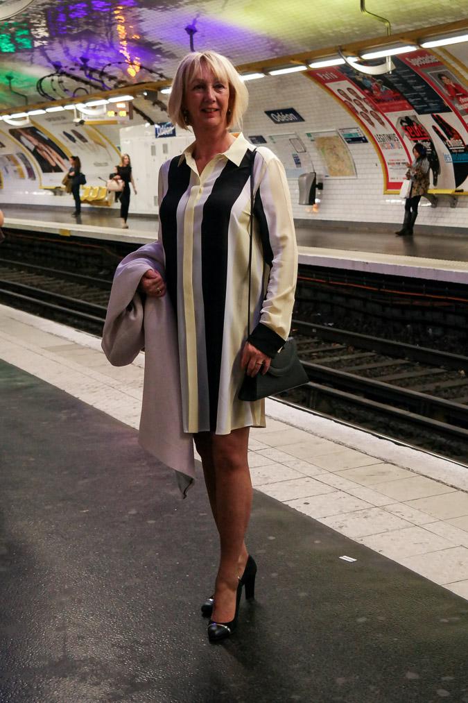 A shirt dress in Paris