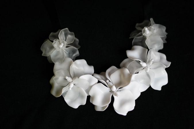 White flower necklace