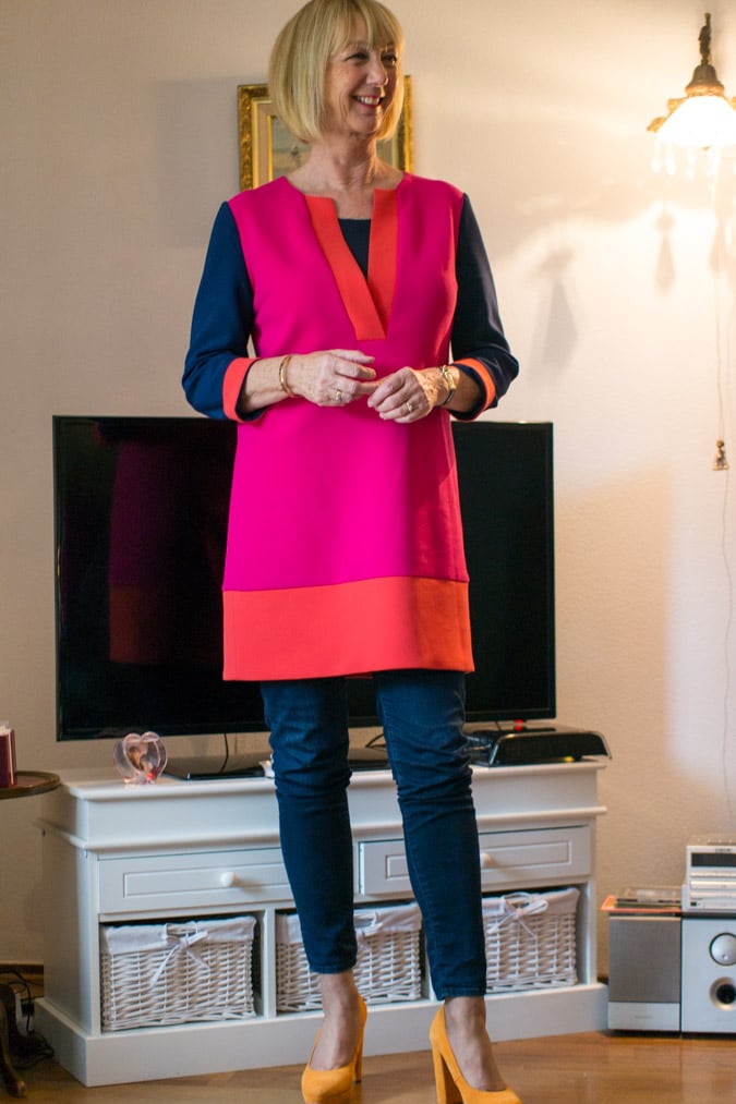 Diane von Fürstenberg colour block tunic