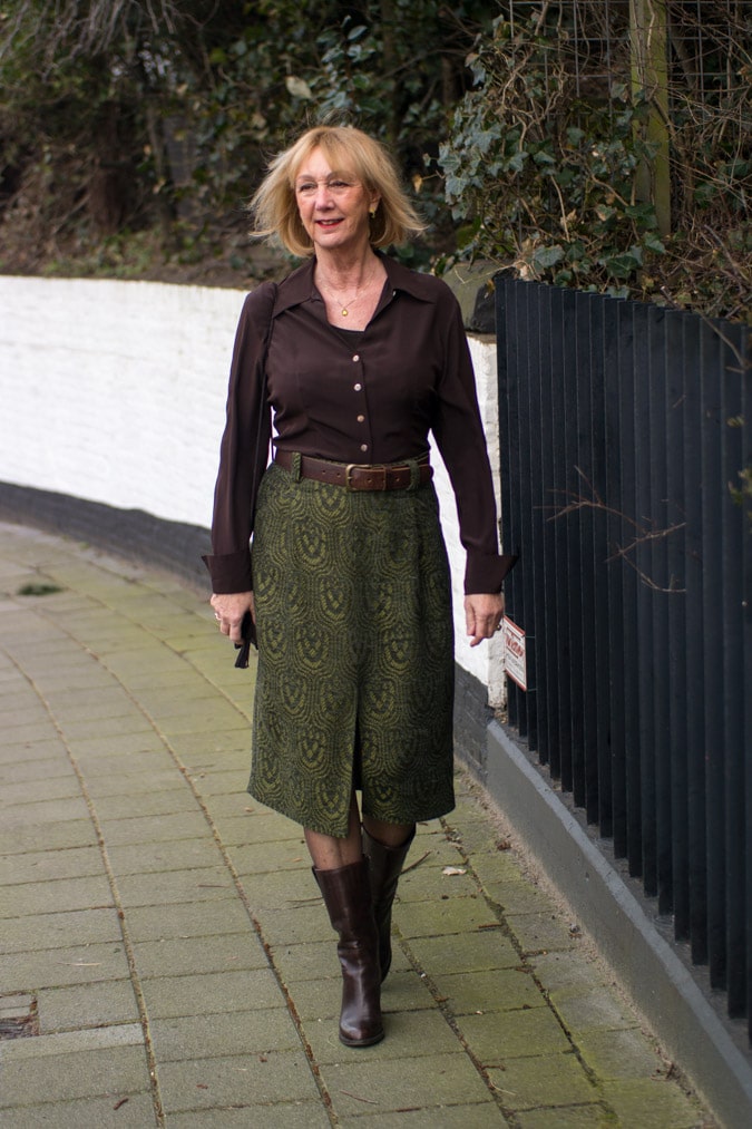 Green midi skirt by Essentiel Antwerp