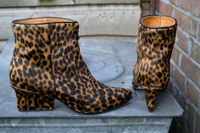 leopard print ankle boots