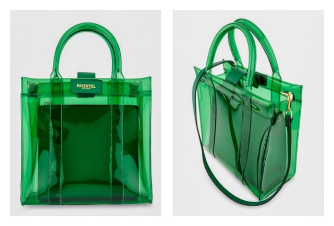 Transparent green bag by Essentiel