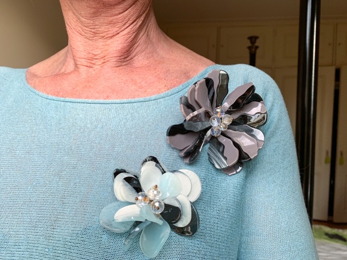 Floral brooches
