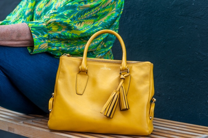 Yellow bag by Coach