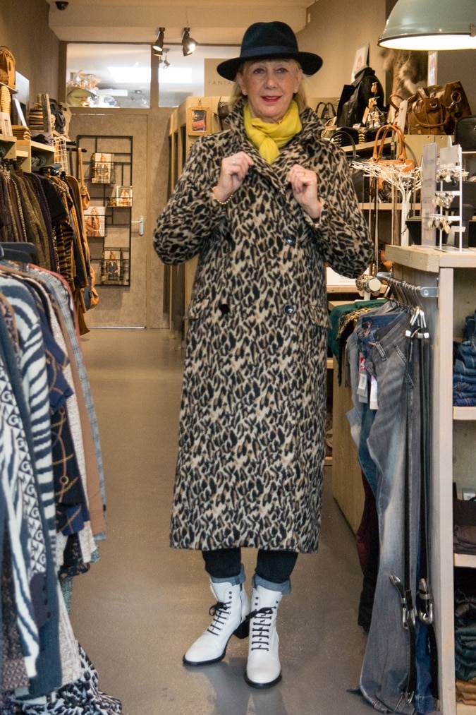 long leopard coat