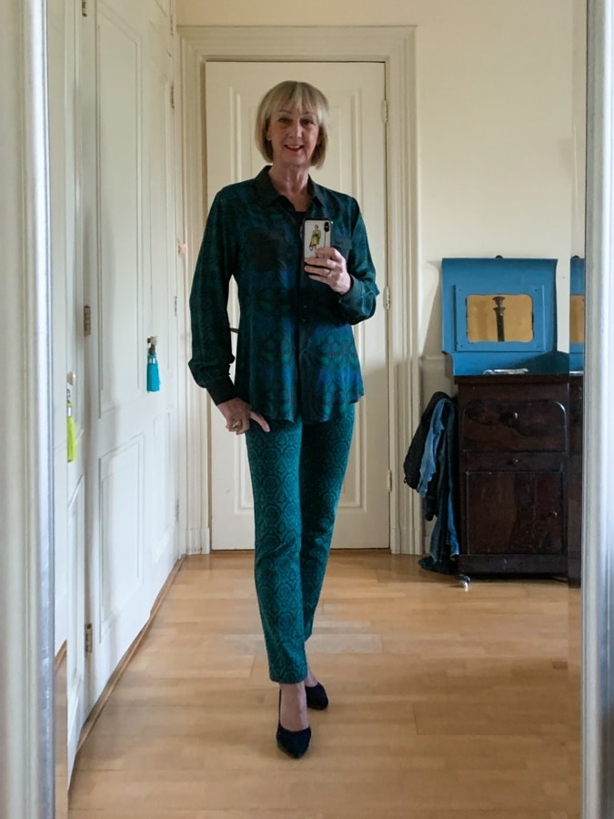 Outfit Weekend Max Mara green and blue