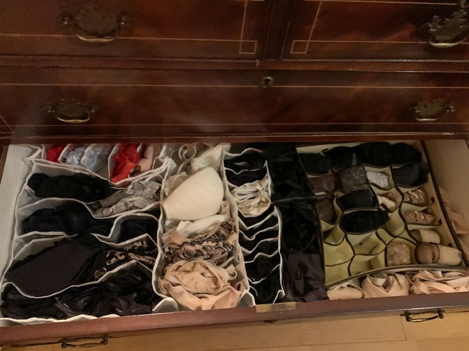 drawer with underwear and hold-ups