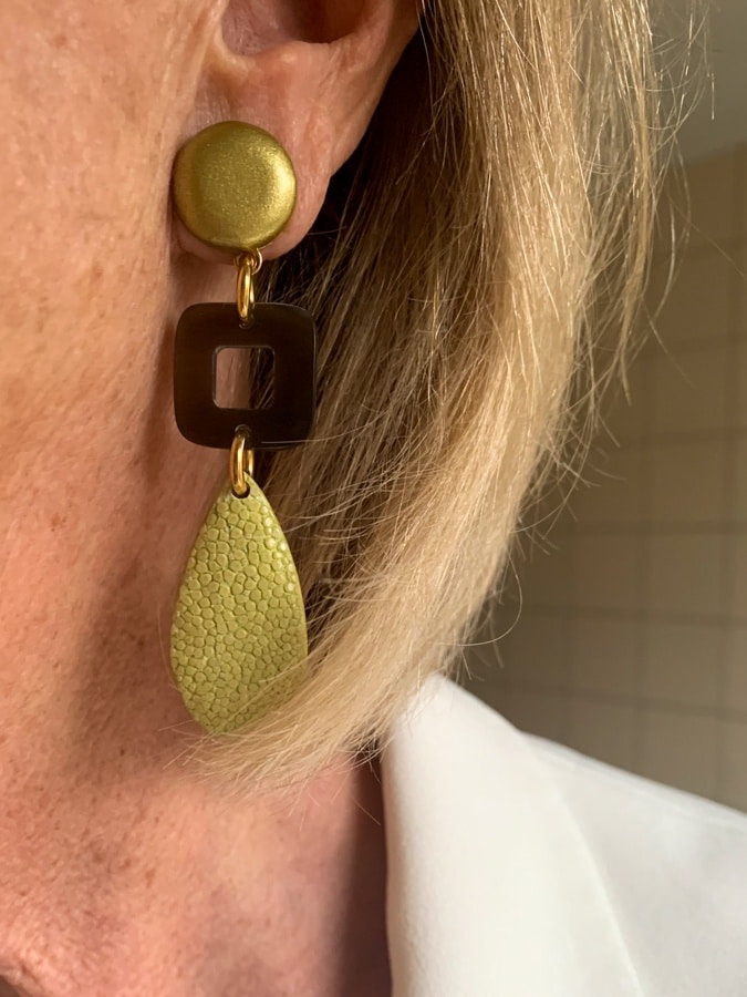 Long modern earrings