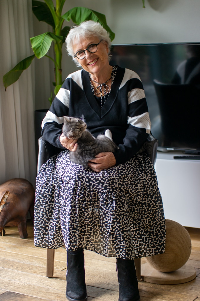 Marianne with the kitten