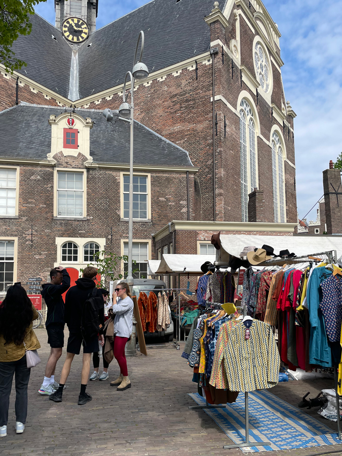 Clothes at the Noordermarkt in Amsterdam