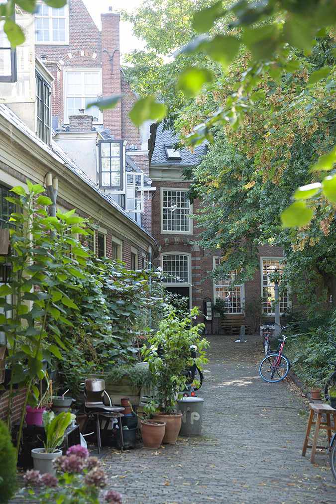 Almshouse courtyard