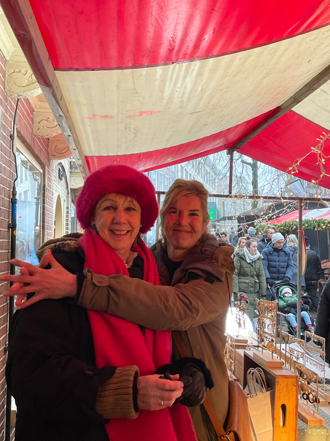 Marcella and me at the Christmas fair