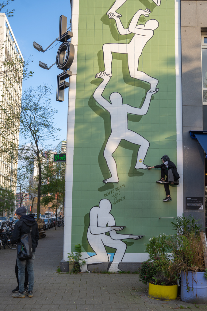 Wall to climb in Rotterdam