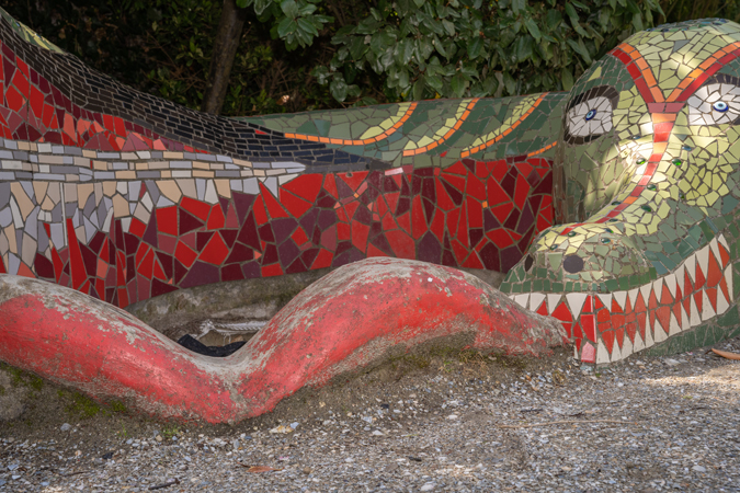 Mosaic dragon in Emma's Hof