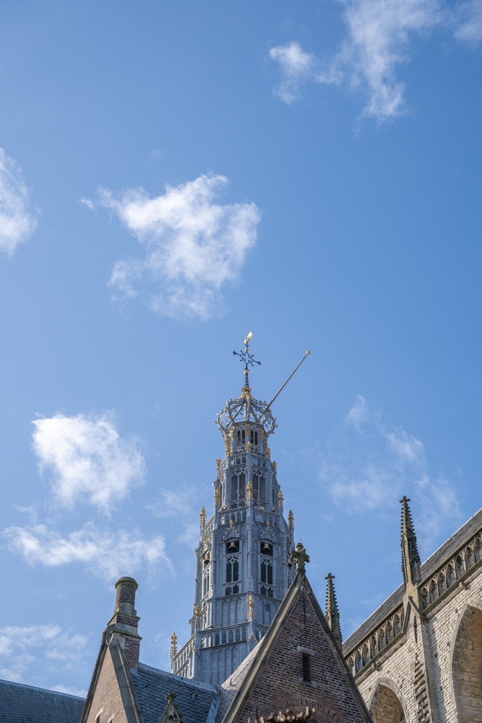 Top of the Saint Bavo church Haarlem