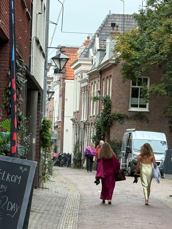 Barefoot with high heels in hand