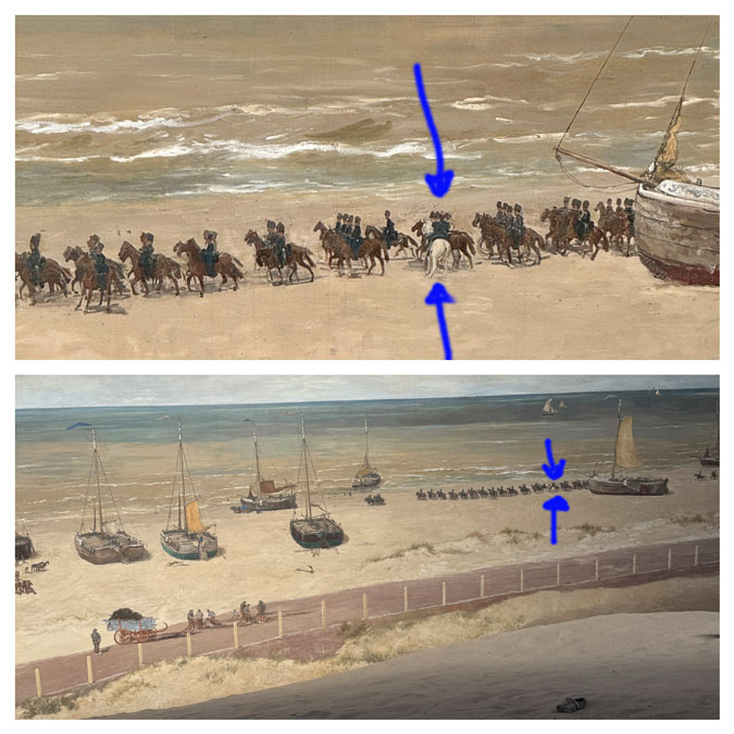 Panorama Mesdag The Hague White cavalry horse