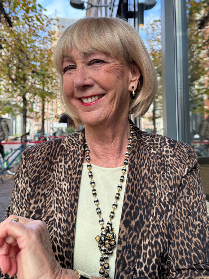 Close-up leopard blazer