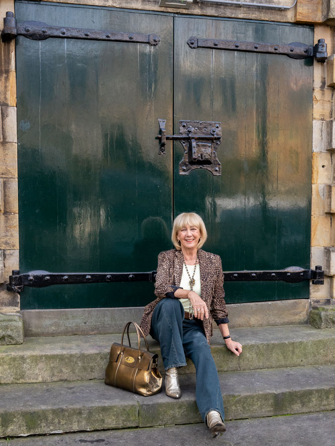 Leopard blazer with jeans