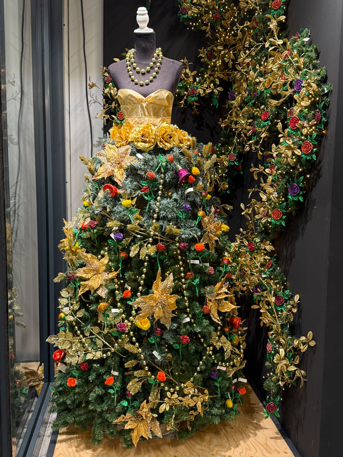 Christmas decoration at a garden shop