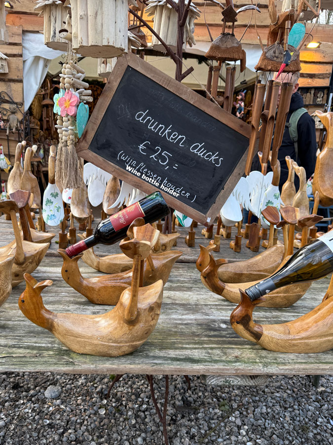 Drunken wooden ducks