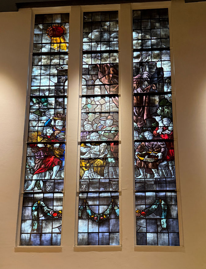 Stained glass window at 't Goude Hooft in The Hague