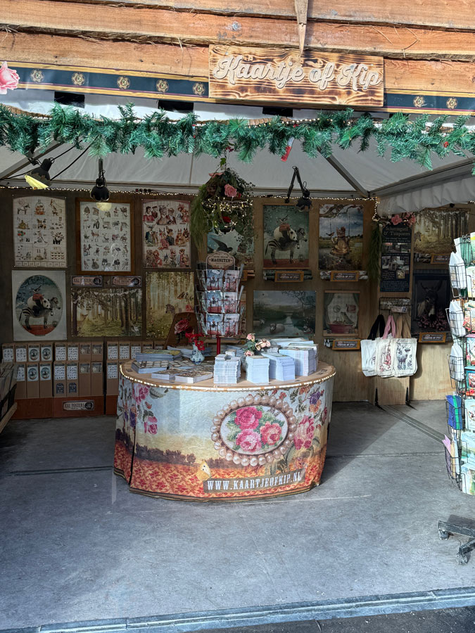 Stall at the Christmas fair in The Hague