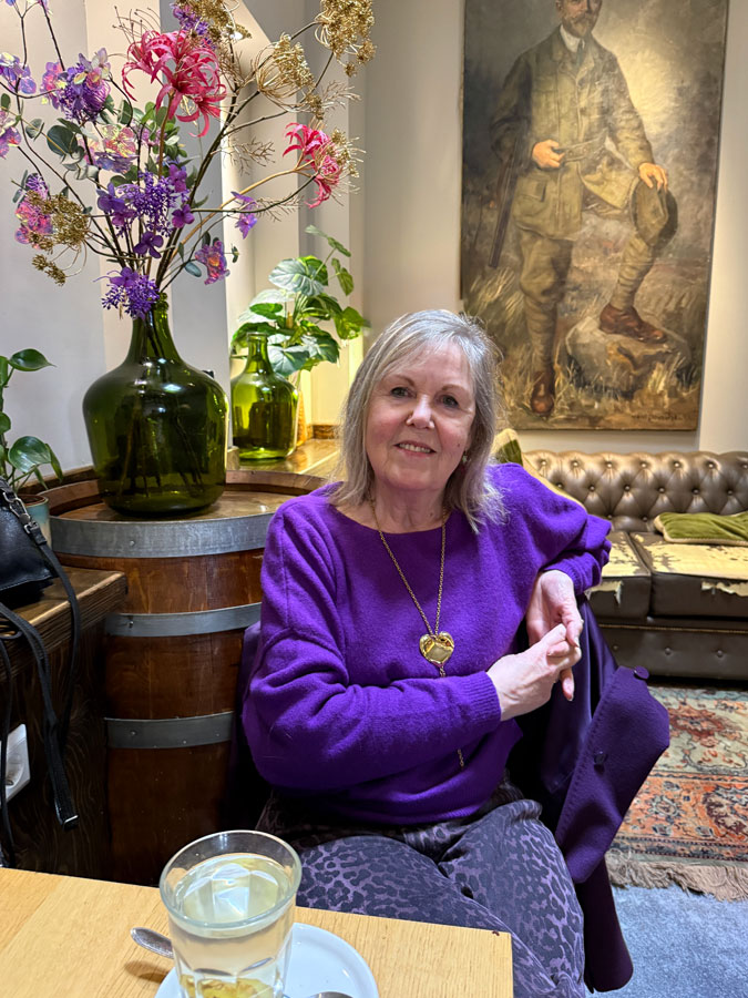 Marjolein at the restaurant