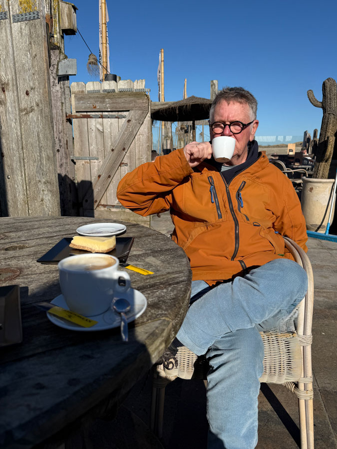 At the beach with Ron and Watson