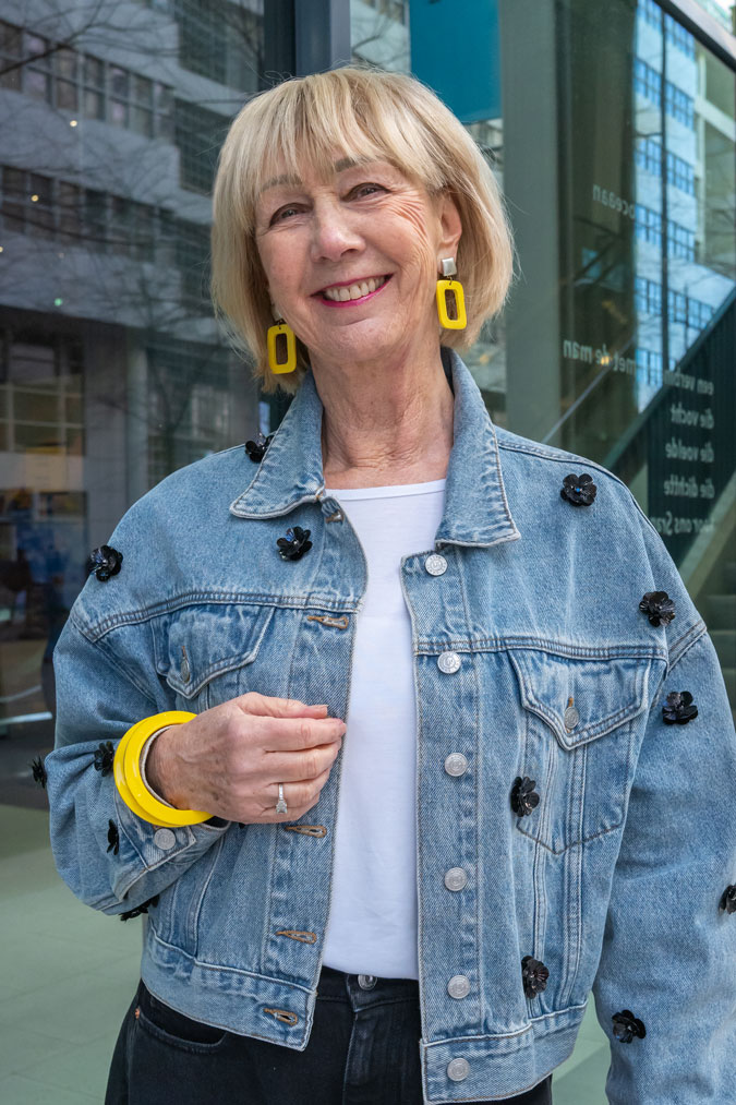 Close-up of the jeans jacket