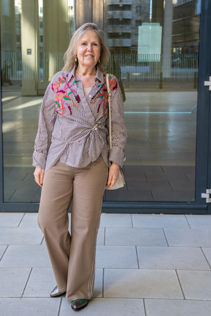 Marjolein with shirt hack