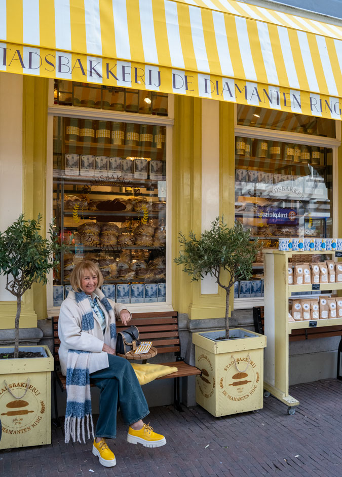 Blue and white floral jacket