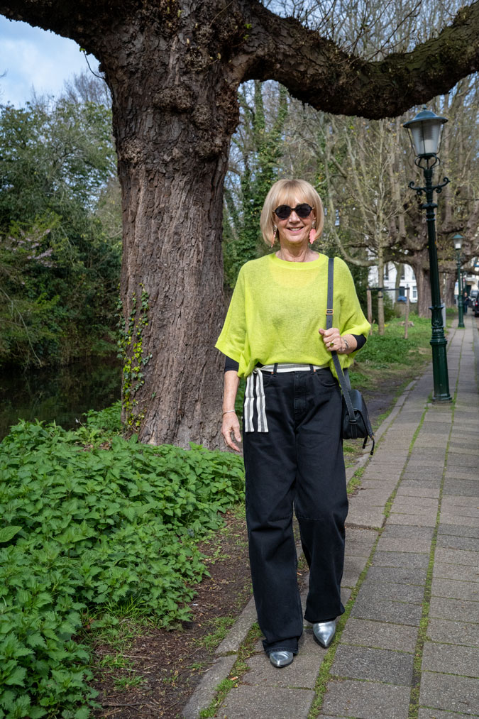 Lime green cashmere jumper