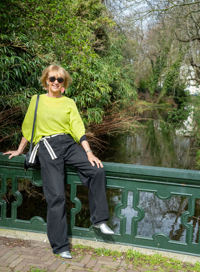 Lime green cashmere jumper