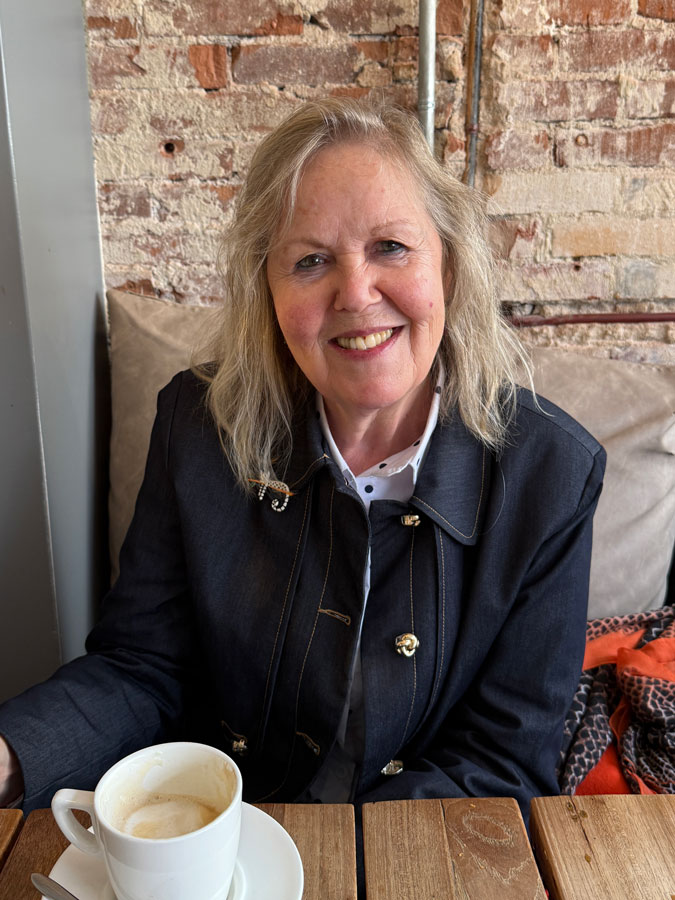 Marjolein at the restaurant