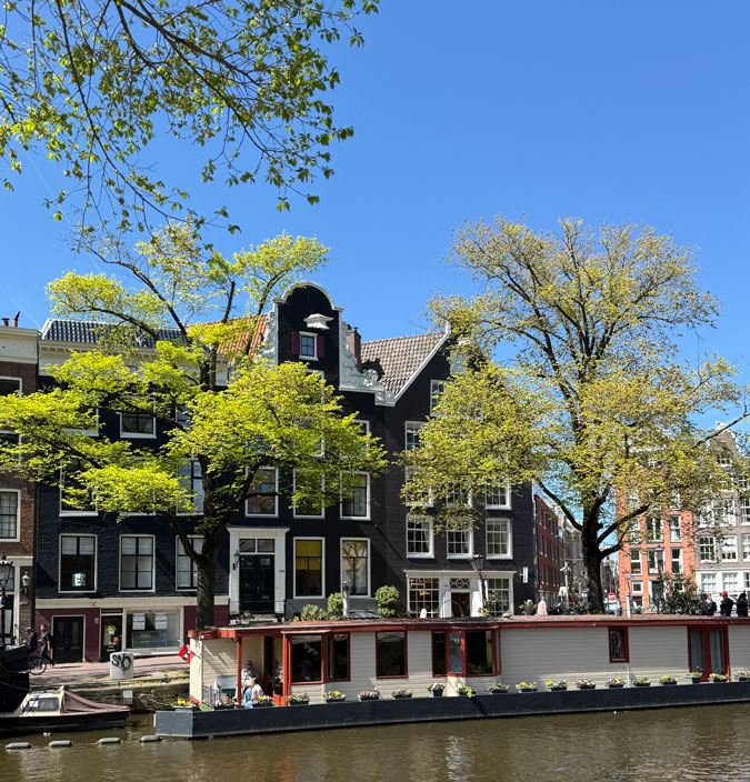 Beautiful houseboat in Amsterdam