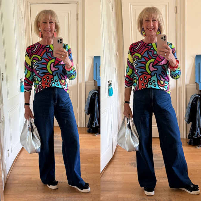 Collage of colourful jumper