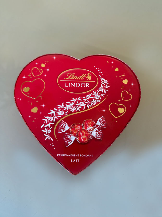 Heart-shaped box of chocolate