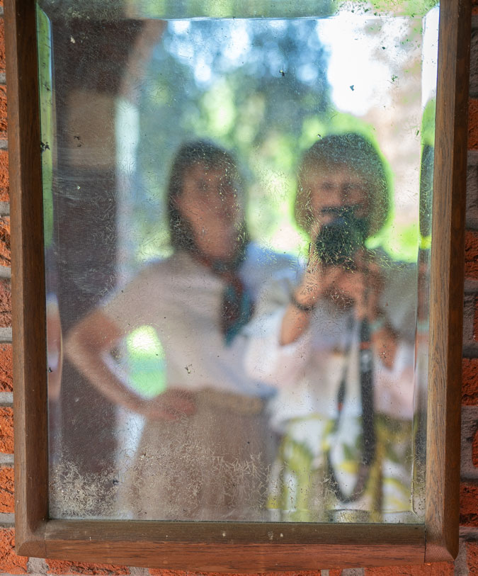 Me and Marita in an old mirror