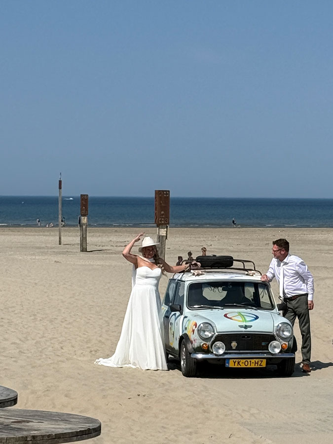 Bride at the beach