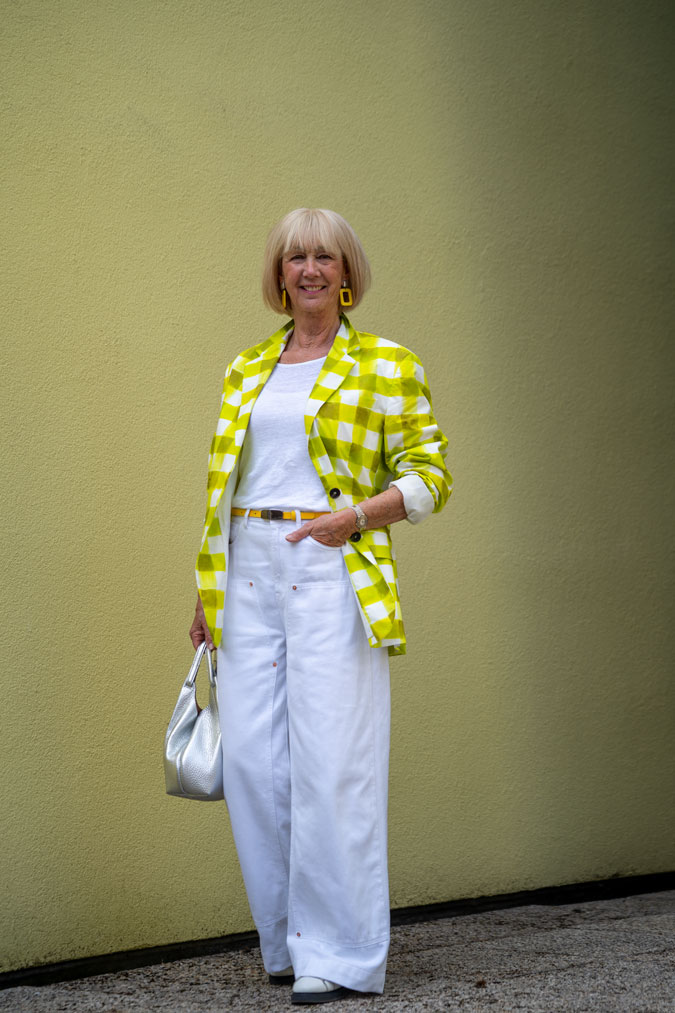 Checked lime blazer