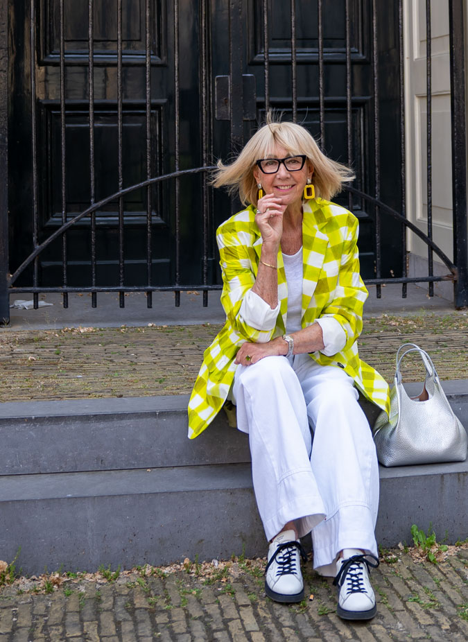 Checked lime blazer