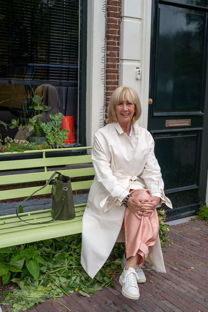 Cream trench coat