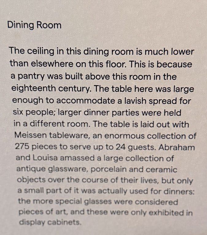 Explanation Dining Room