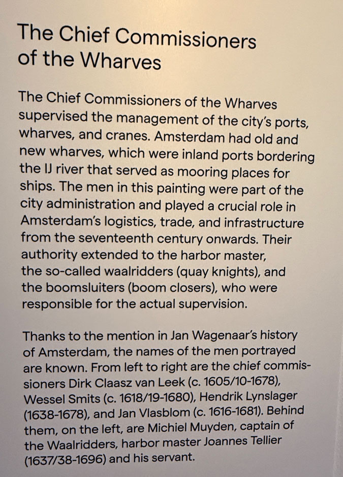 Explanation of the Chief Commissioners of the Wharf