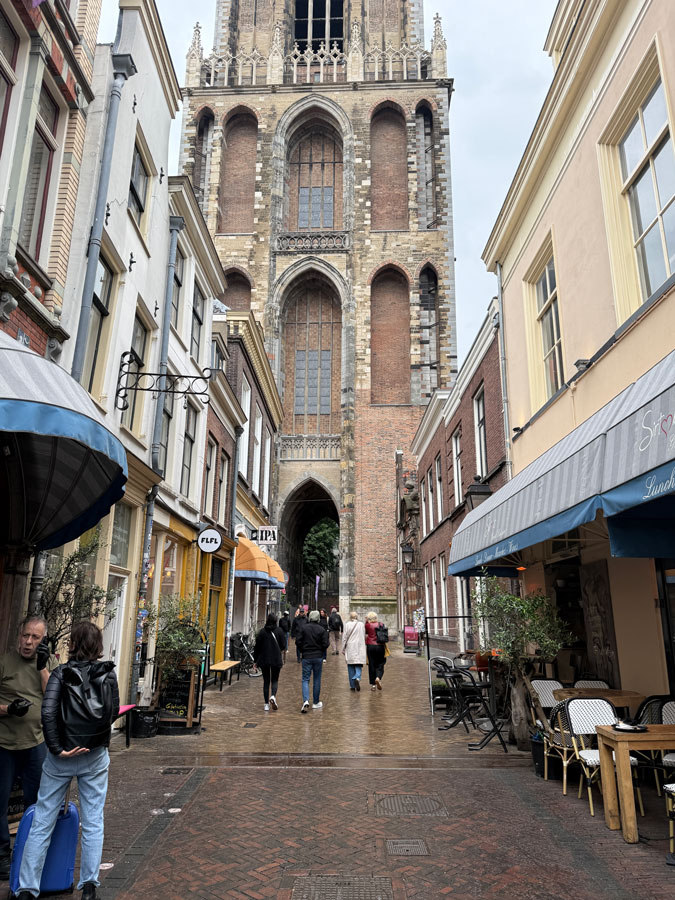 Street leading to the Dom church of Utrecht
