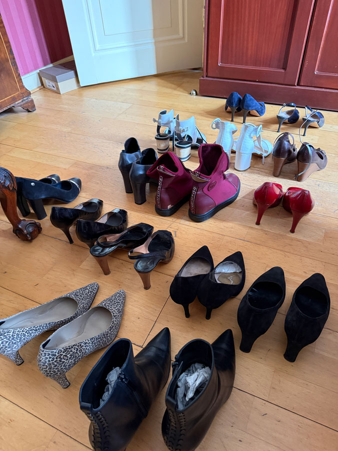 High heeled shoes which had to go