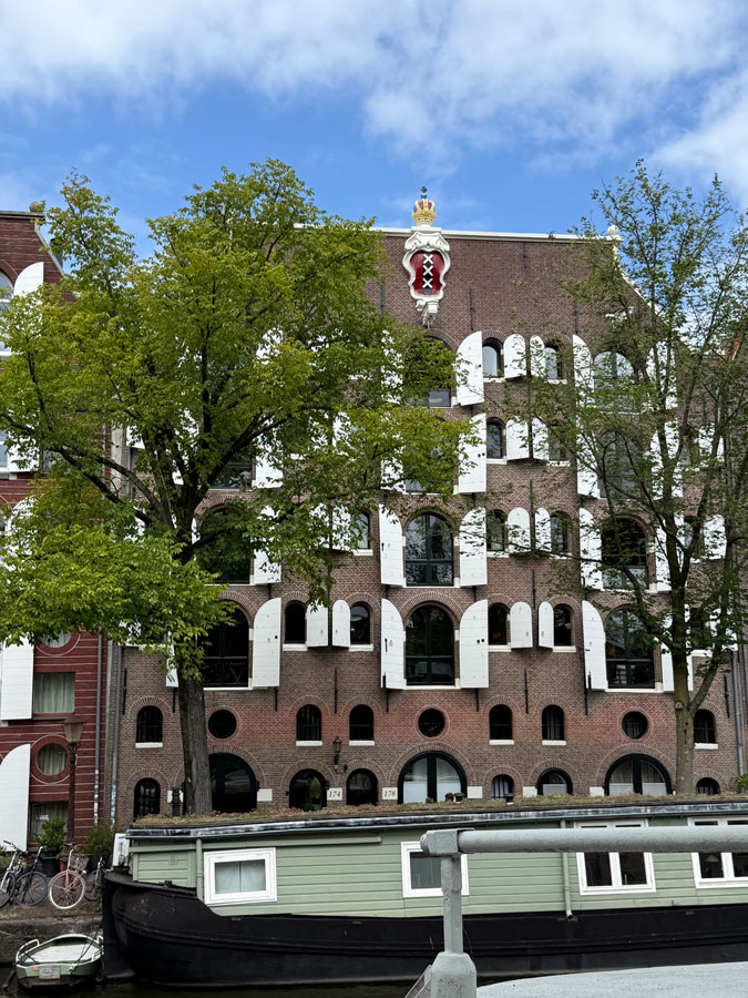 Amsterdam canal and warehouse apartments